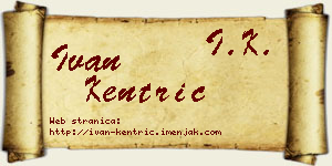 Ivan Kentrić vizit kartica